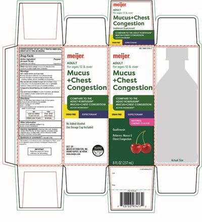 Meijer Adult Mucus+ Chest Congestion Cherry Flavor 8 Fl (310 63 Tussin Image)